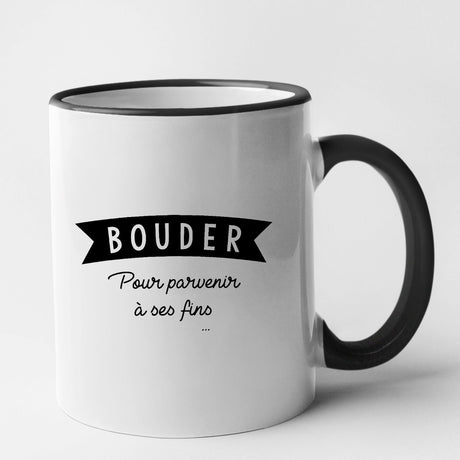 Mug Bouder pour parvenir à ses fins Noir