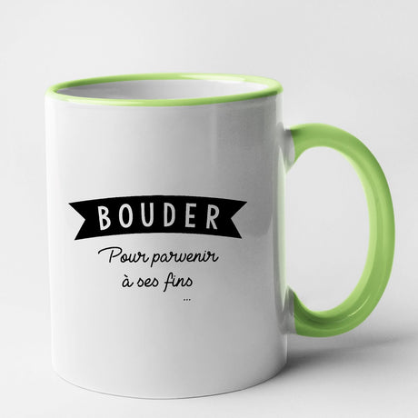 Mug Bouder pour parvenir à ses fins Vert