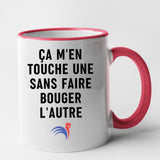 Mug Ça m'en touche une sans faire bouger l'autre Rouge