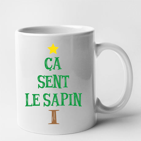 Mug Ça sent le sapin Blanc