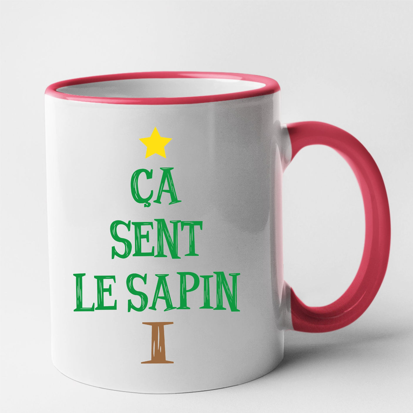 Mug Ça sent le sapin Rouge