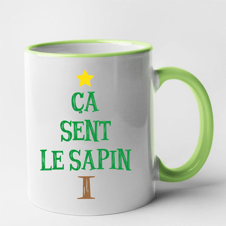 Mug Ça sent le sapin Vert