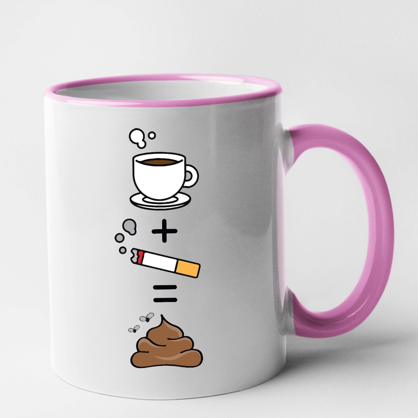 Mug Café clope caca Rose