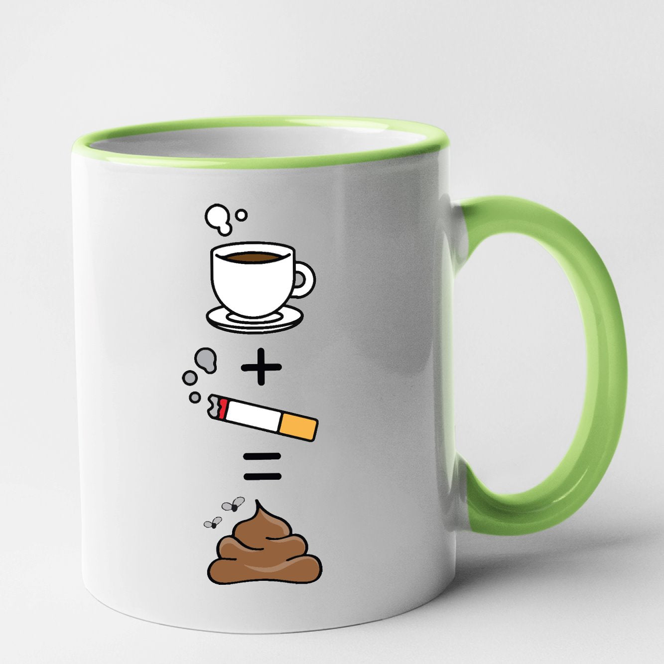 Mug Café clope caca Vert