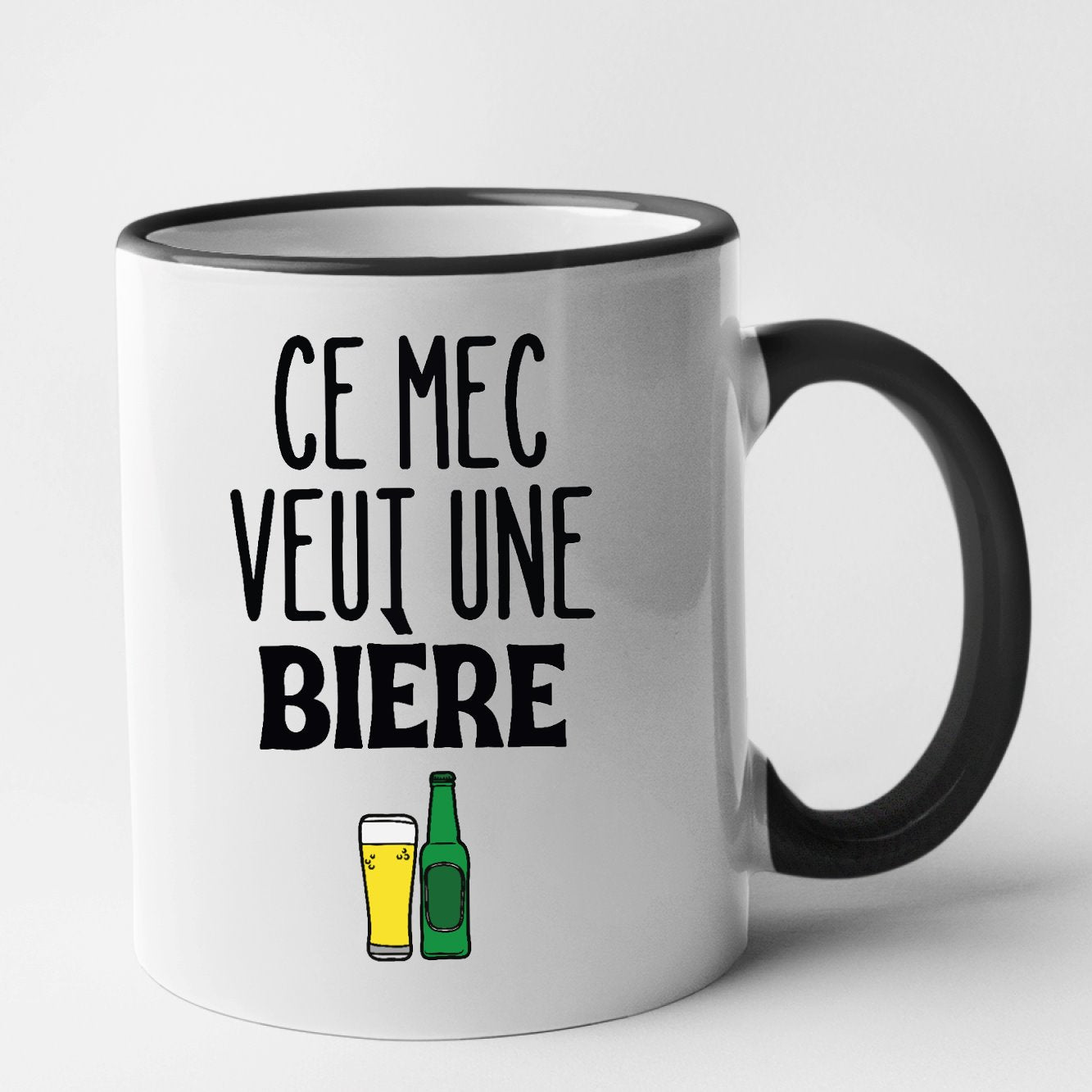 Mug Ce mec veut une bière Noir