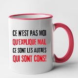 Mug Ce n'est pas moi qui explique mal Rouge