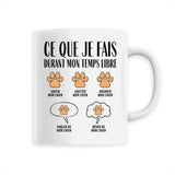 Mug Ce que je fais durant mon temps libre Chien 