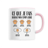 Mug Ce que je fais durant mon temps libre Chien 