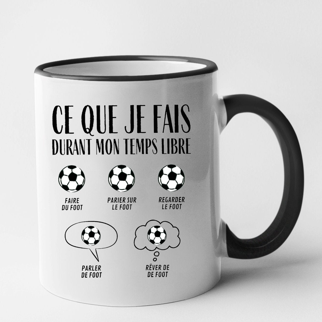 Mug Ce que je fais durant mon temps libre Foot Noir