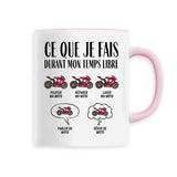 Mug Ce que je fais durant mon temps libre Moto 