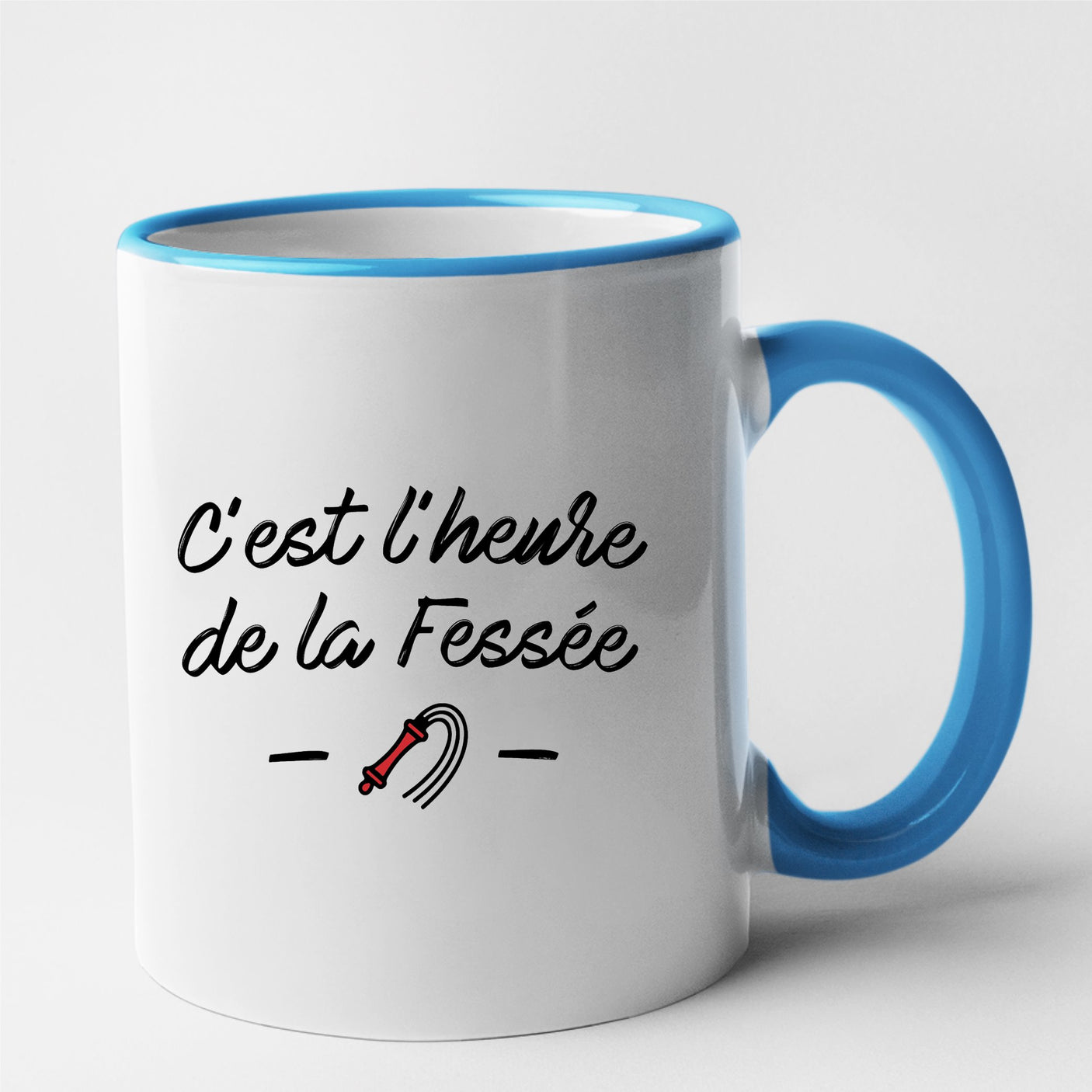 Mug C'est l'heure de la fessée Bleu