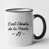 Mug C'est l'heure de la fessée Noir