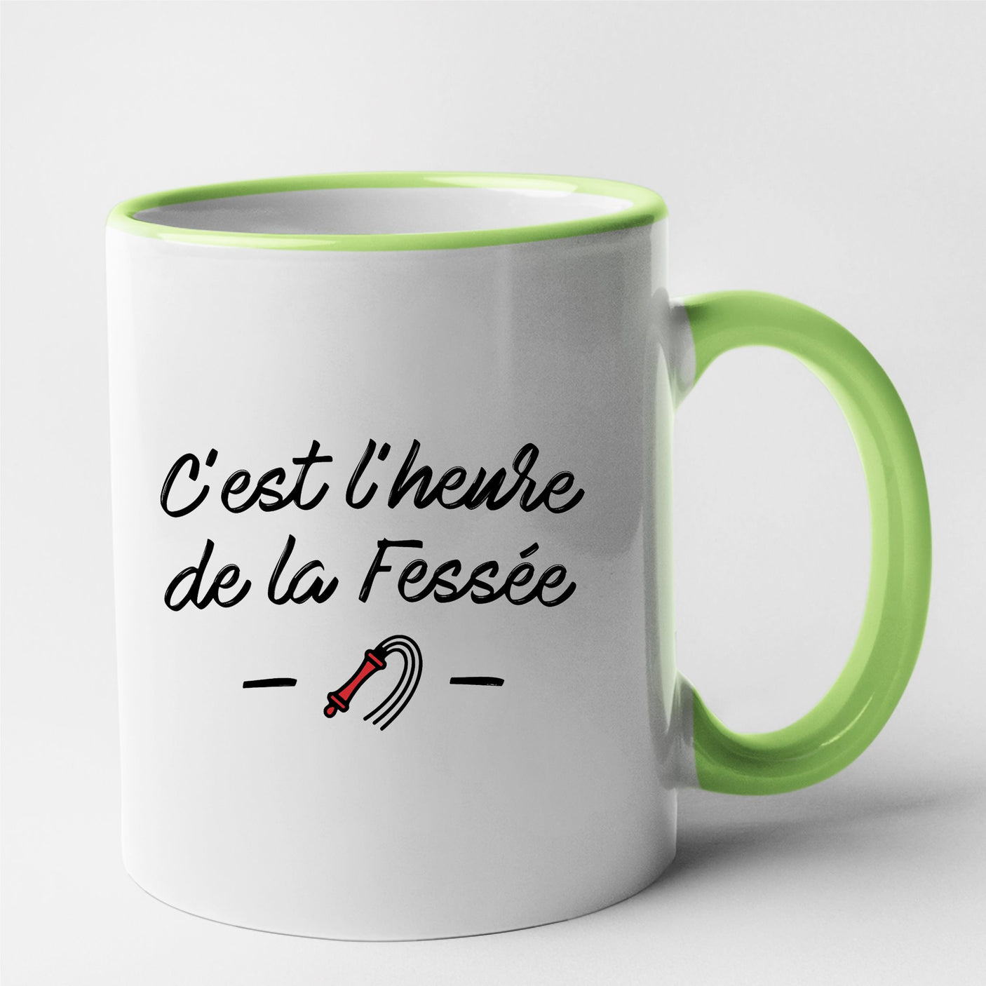 Mug C'est l'heure de la fessée Vert