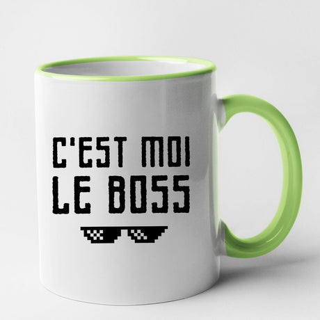 Mug C'est moi le boss Vert