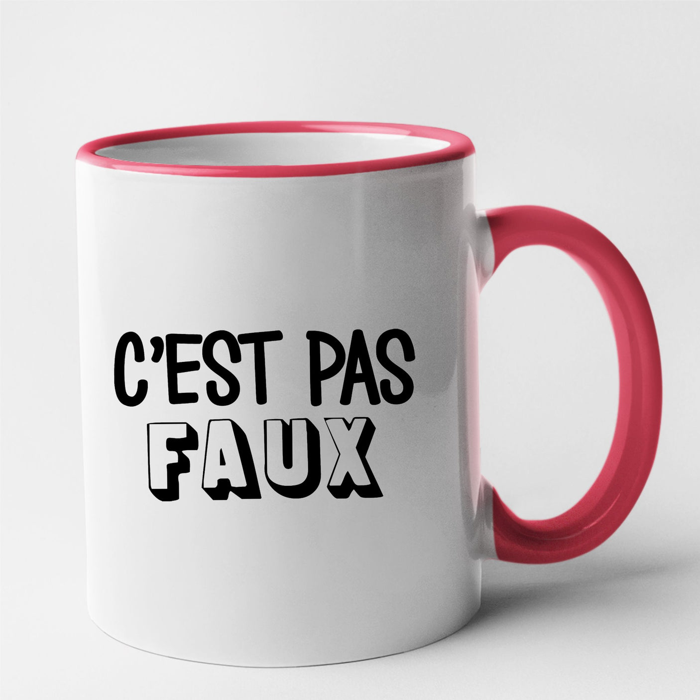 Mug C'est pas faux Rouge