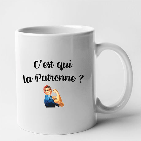 Mug C'est qui la patronne Blanc