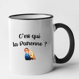 Mug C'est qui la patronne Noir