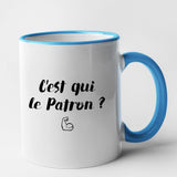 Mug C'est qui le patron Bleu