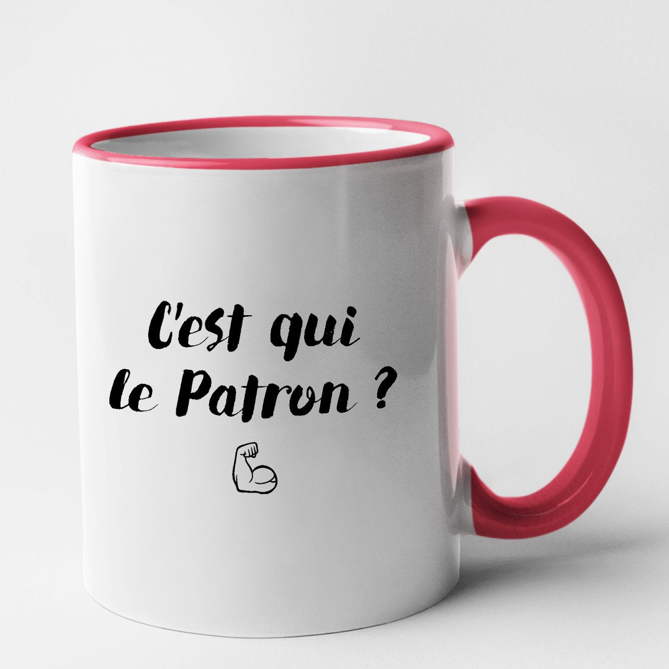 Mug C'est qui le patron Rouge