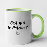 Mug C'est qui le patron Vert