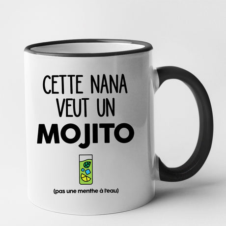 Mug Cette nana veut un mojito Noir