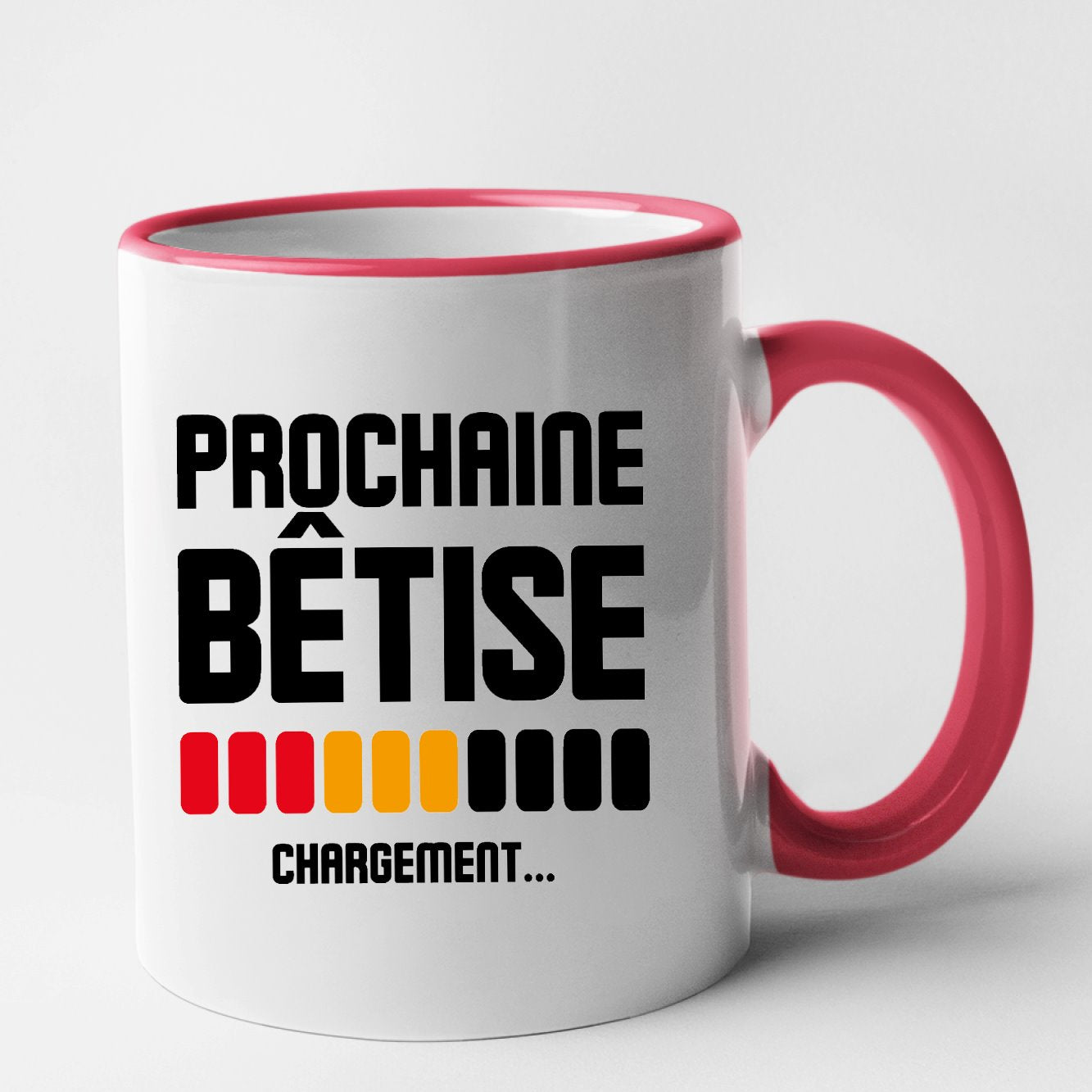 Mug Chargement prochaine bêtise Rouge