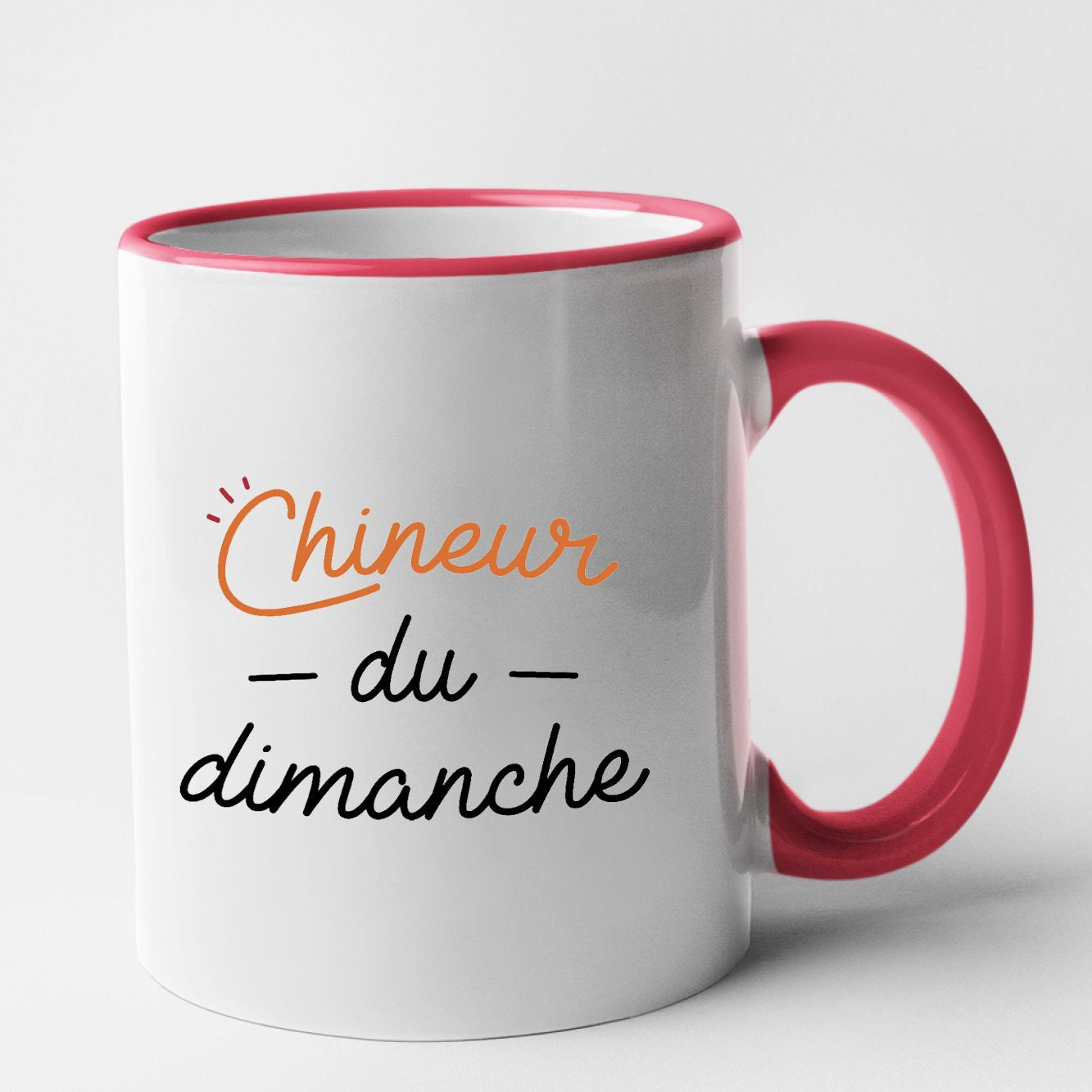 Mug Chineur du dimanche Rouge