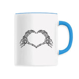 Mug Coeur mains squelette 