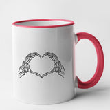 Mug Coeur mains squelette Rouge