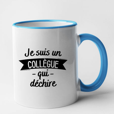 Mug Collègue qui déchire Bleu