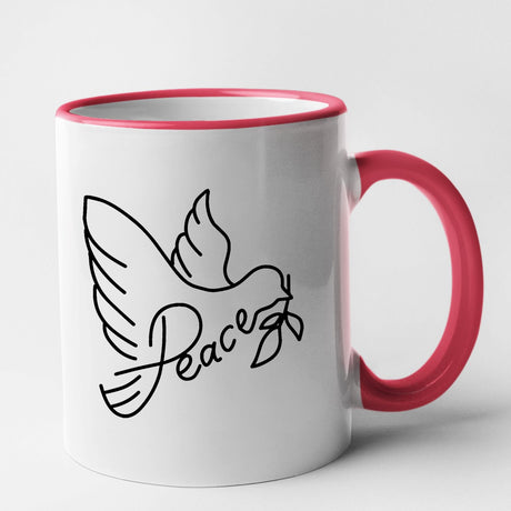 Mug Colombe de la paix Rouge