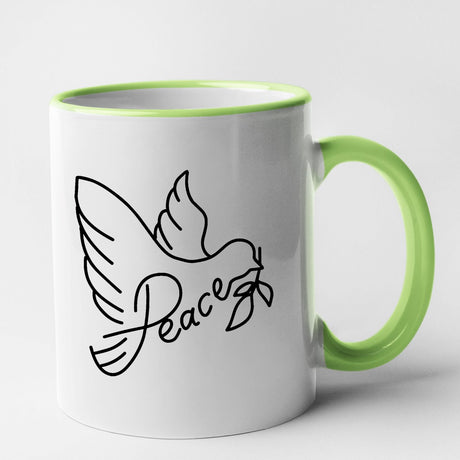 Mug Colombe de la paix Vert