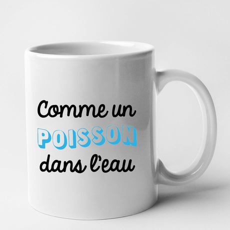 Mug Comme un poisson dans l'eau Blanc