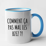 Mug Comment ça pas mal les bzez ? Bleu