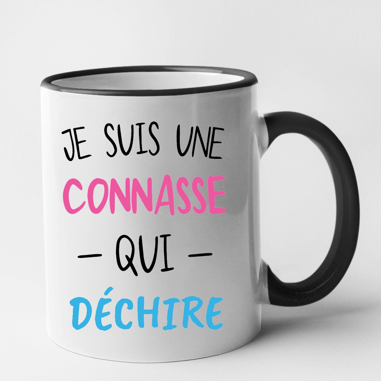 Mug Connasse qui déchire Noir