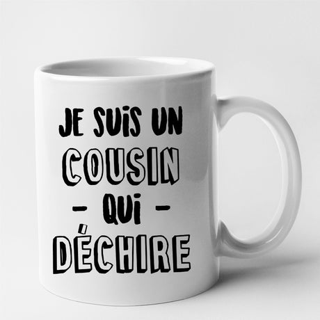 Mug Cousin qui déchire Blanc