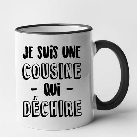 Mug Cousine qui déchire Noir