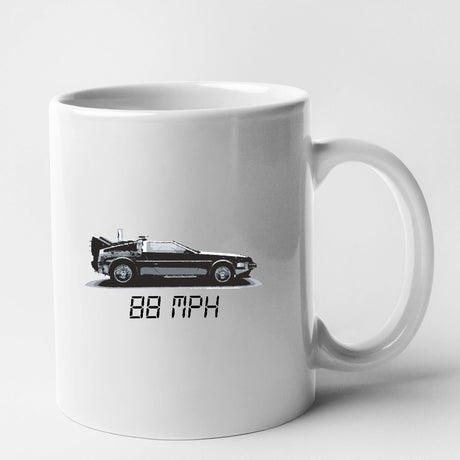 Mug Delorean 88 MPH Blanc