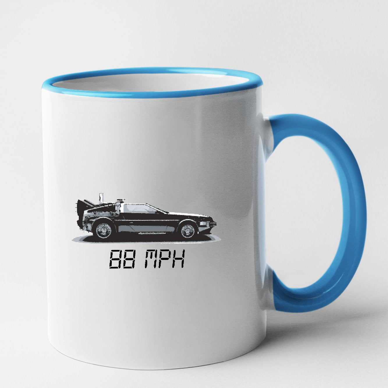 Mug Delorean 88 MPH Bleu