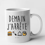 Mug Demain j'arrête Blanc