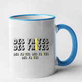 Mug Des frites des frites Bleu