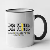 Mug Des frites des frites Noir