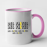 Mug Des frites des frites Rose