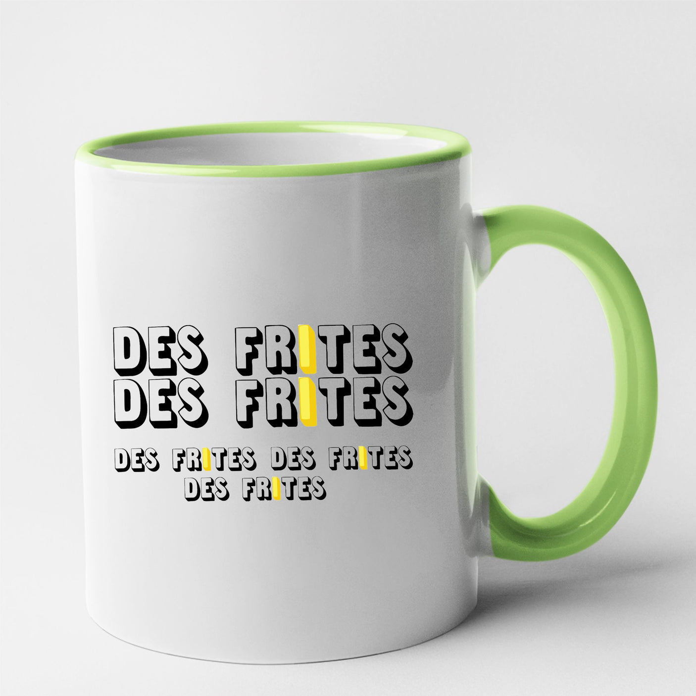 Mug Des frites des frites Vert