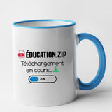 Mug Éducation téléchargement en cours Bleu