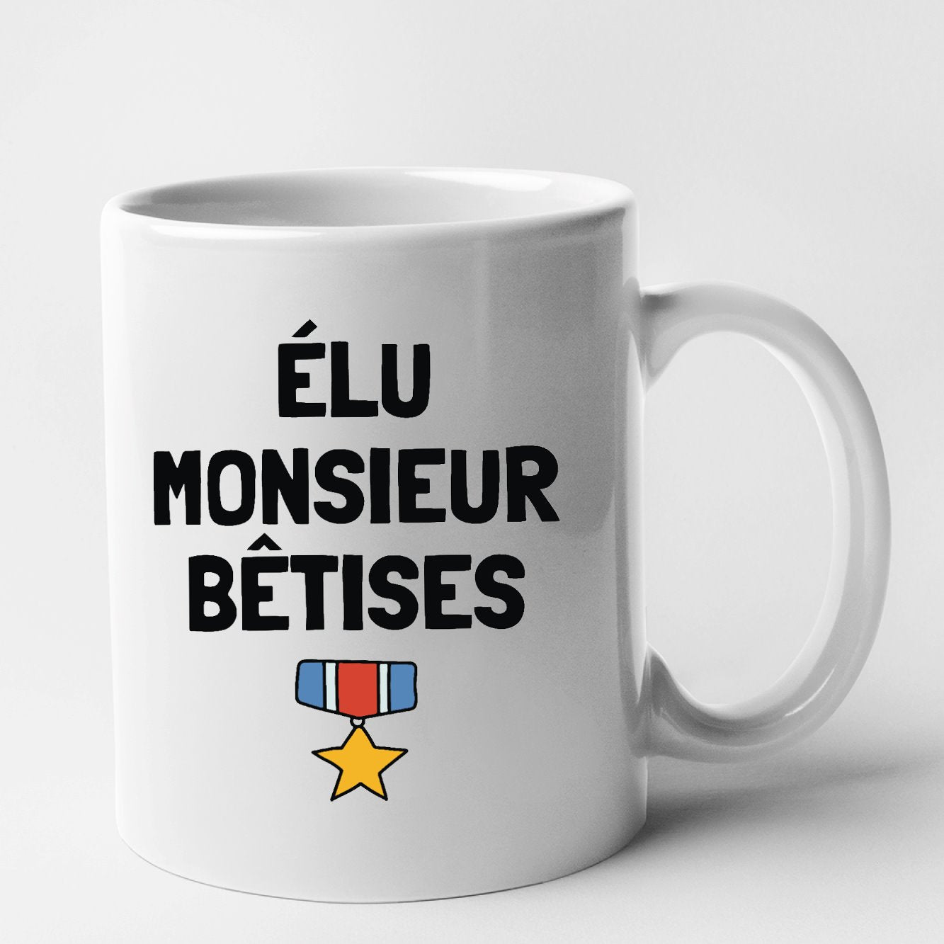 Mug Élu monsieur bêtises Blanc