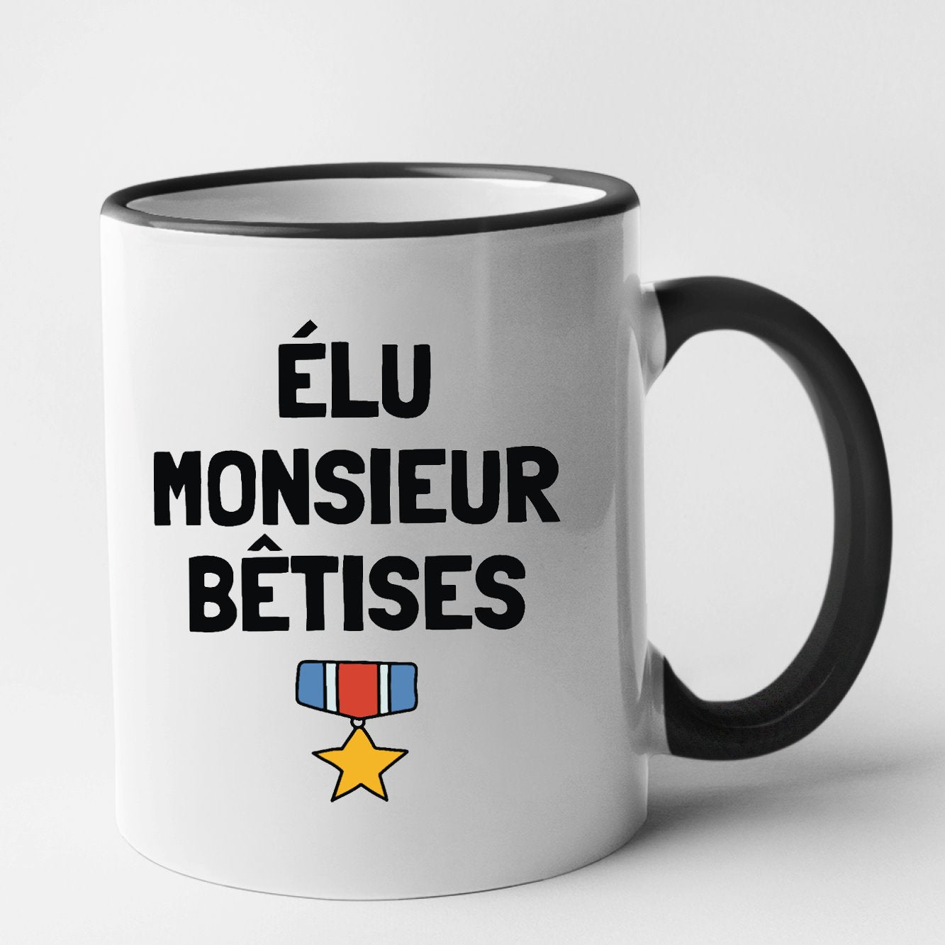 Mug Élu monsieur bêtises Noir