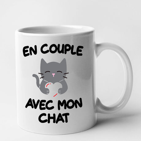 Mug En couple avec mon chat Blanc