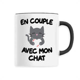 Mug En couple avec mon chat 