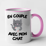 Mug En couple avec mon chat Rose